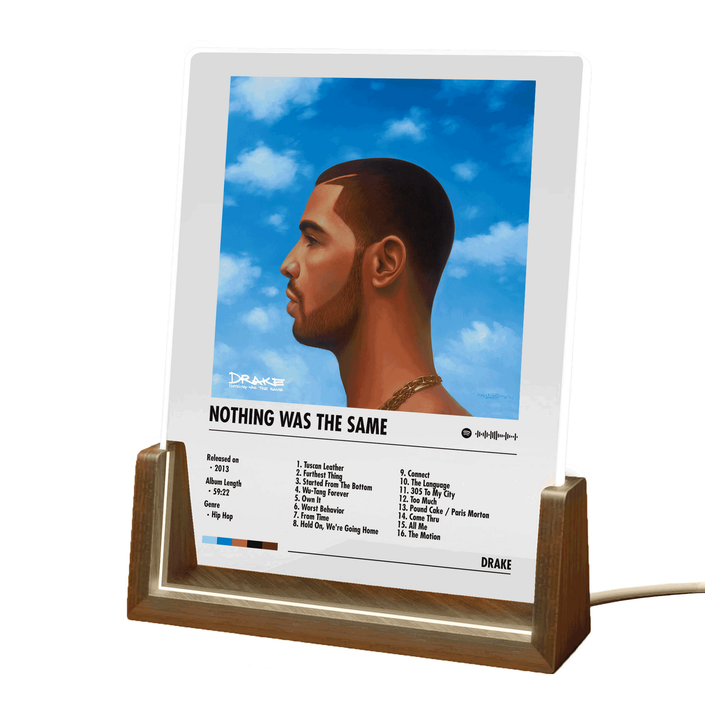 Drake "Nothing Was The Same" Album Decor Acrylic LED Frame