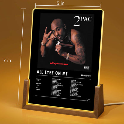 2Pac "All Eyez On Me" Album Decor Acrylic LED Frame