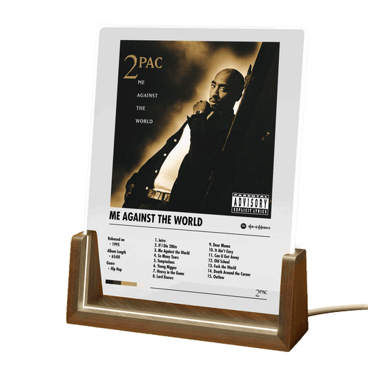 2Pac "Me Against The World" Album Decor Acrylic LED Frame