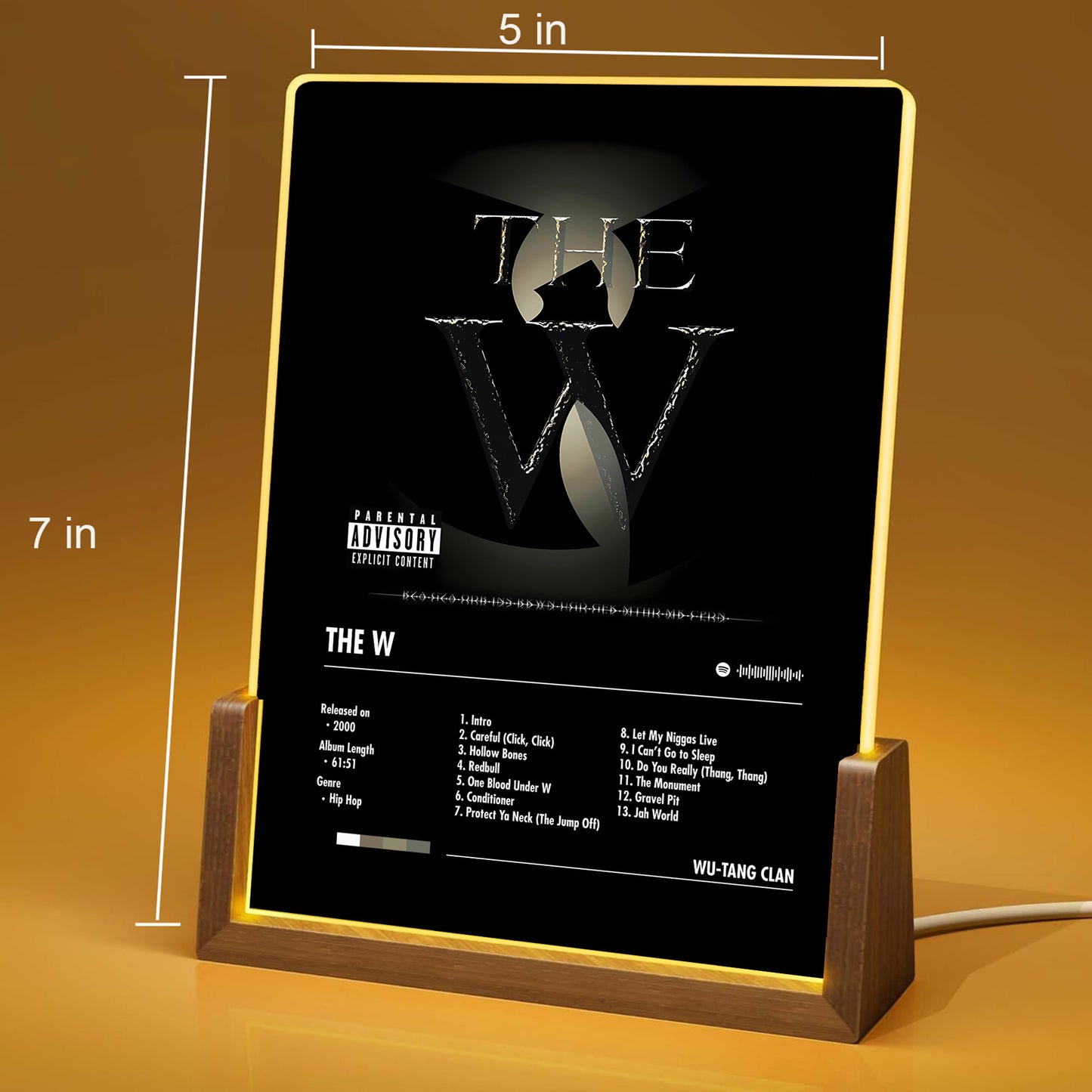 Wu-Tang Clan Album Decor Acrylic LED Frame