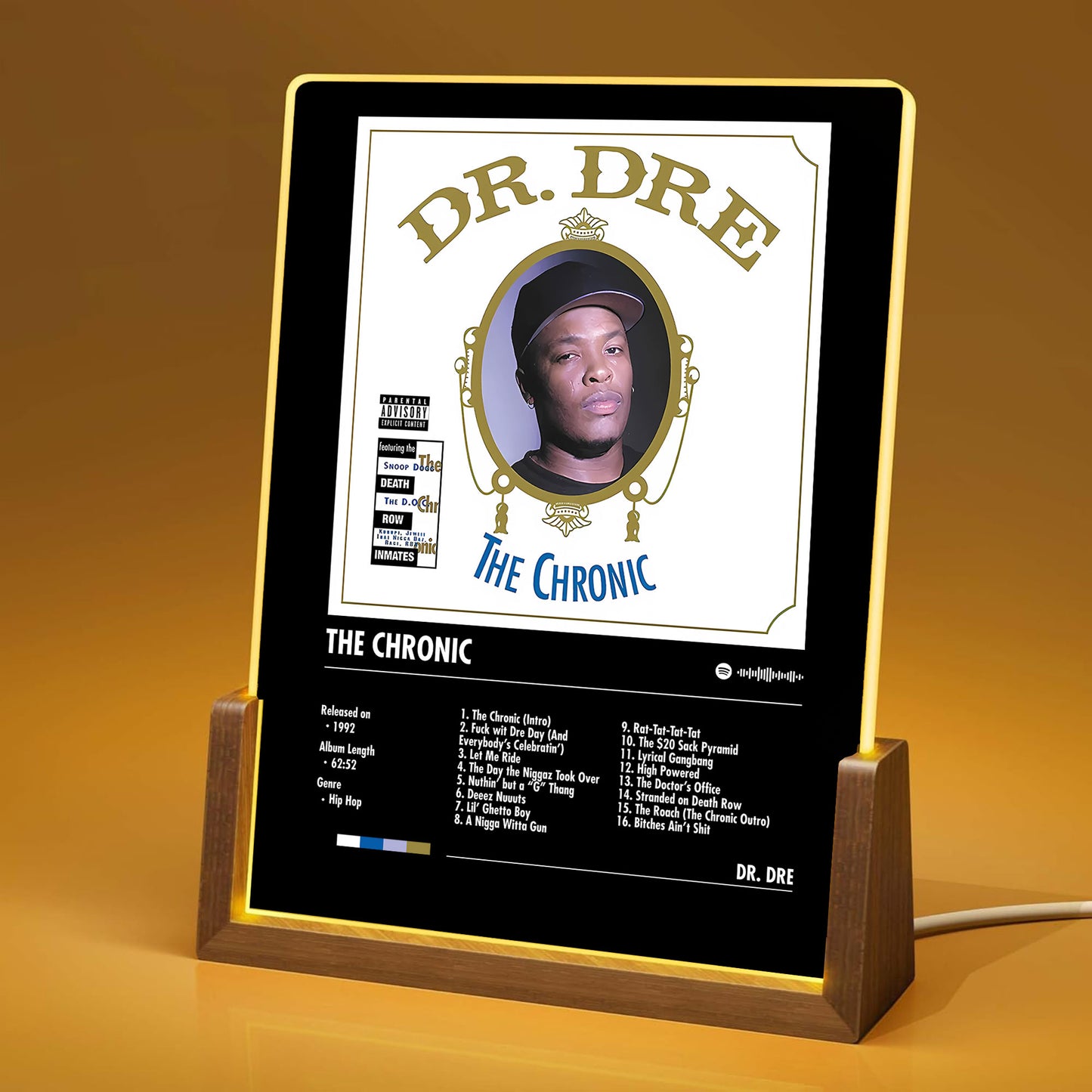 Dr. Dre "The Chronic" Album Decor Acrylic LED Frame