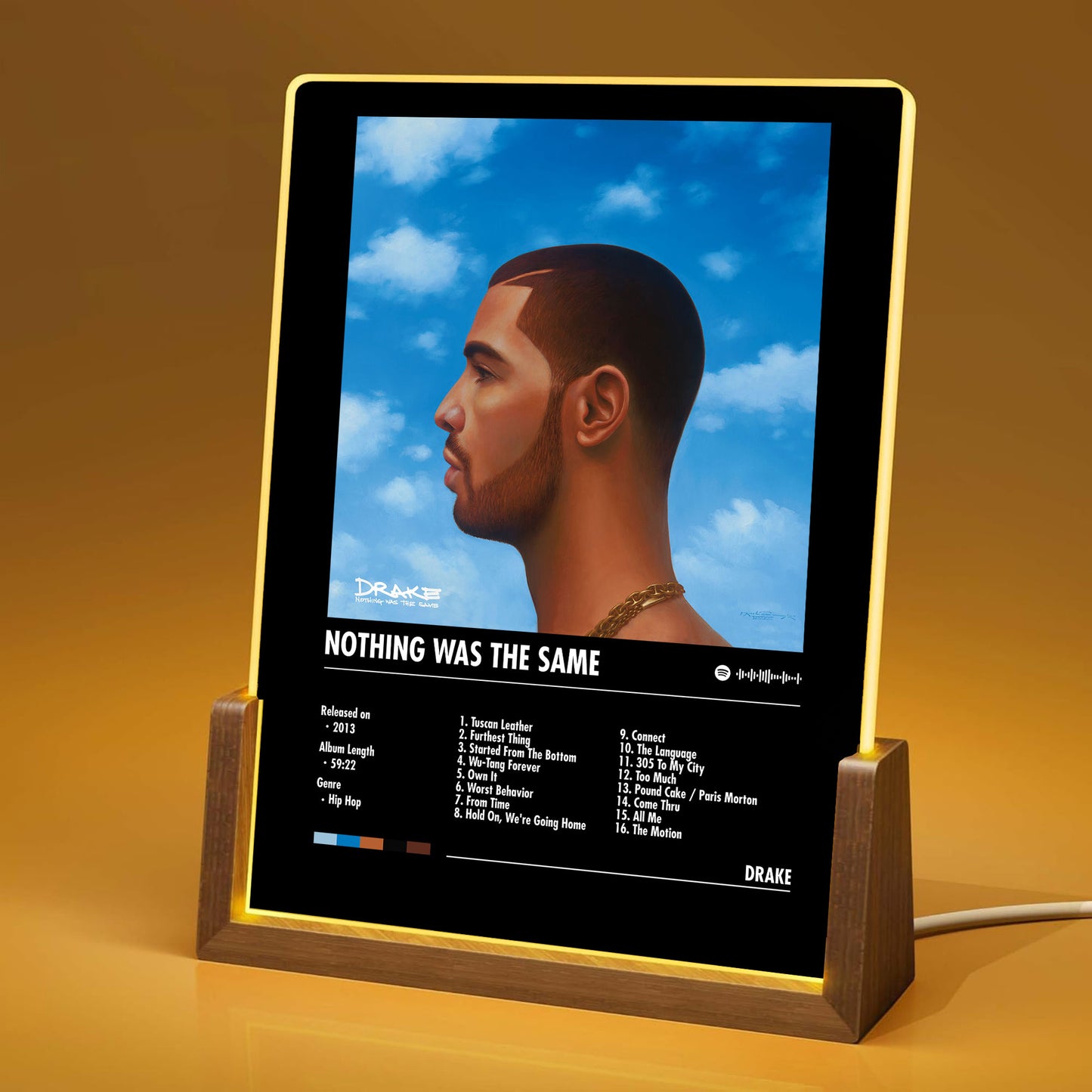 Dake "Nothing Was The Same" Album Decor Acrylic LED Frame