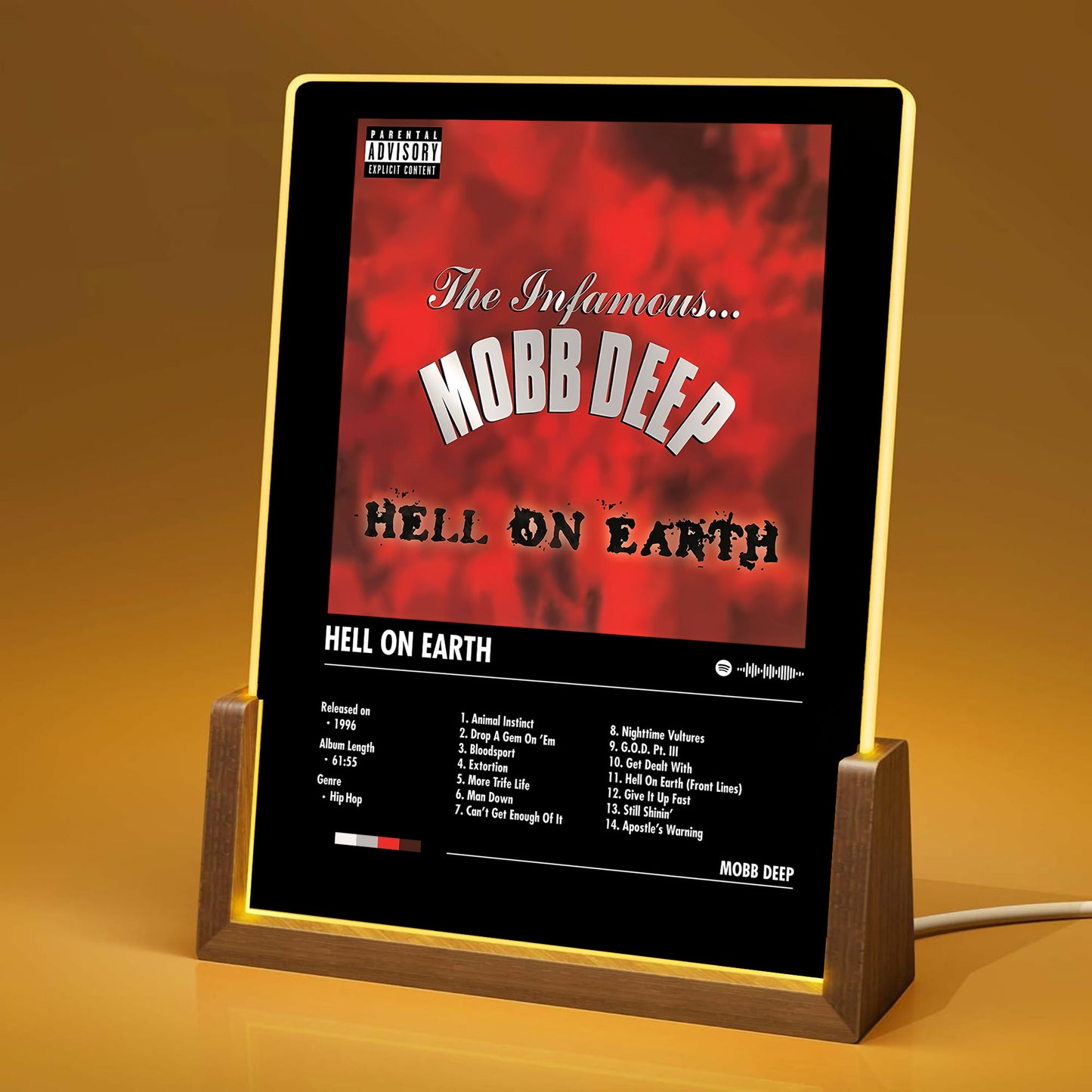 Mobb Deep "Hell on Earth" Album Decor Acrylic LED Frame