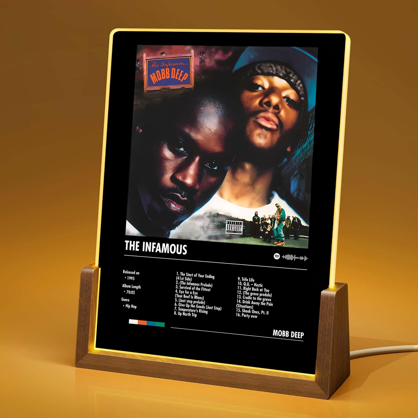 Mobb Deep "The Infamous" Album Decor Acrylic LED Frame