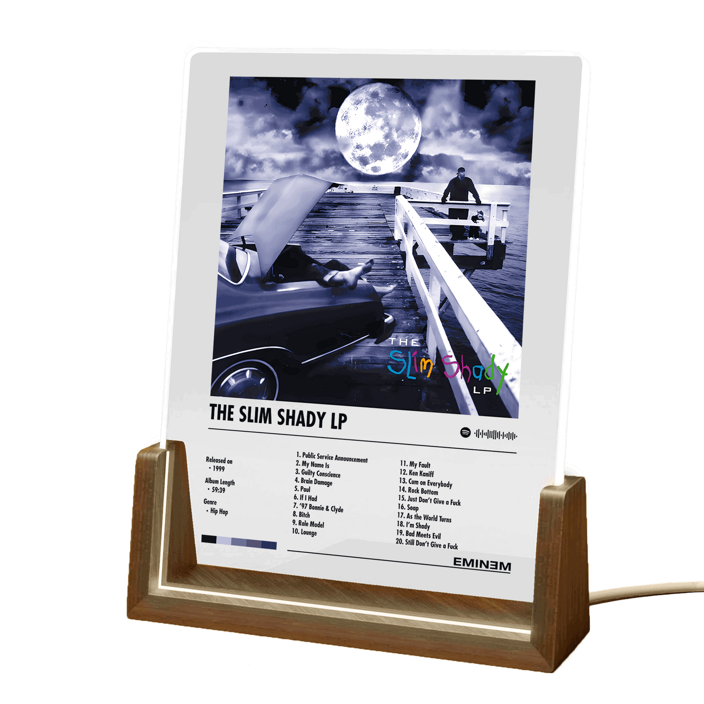 Eminem "Slim Shady LP" Album Decor Acrylic LED Frame