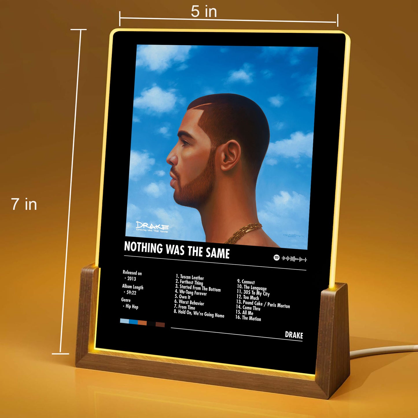 Dake "Nothing Was The Same" Album Decor Acrylic LED Frame