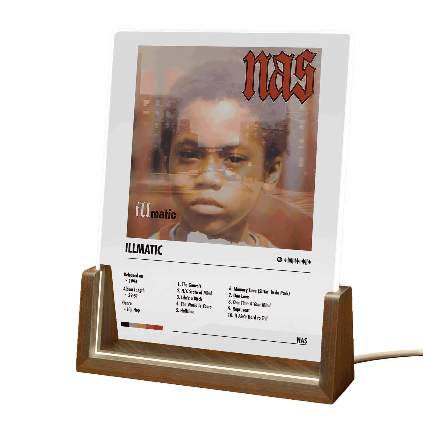 Nas "Illmatic" Album Decor Acrylic LED Frame
