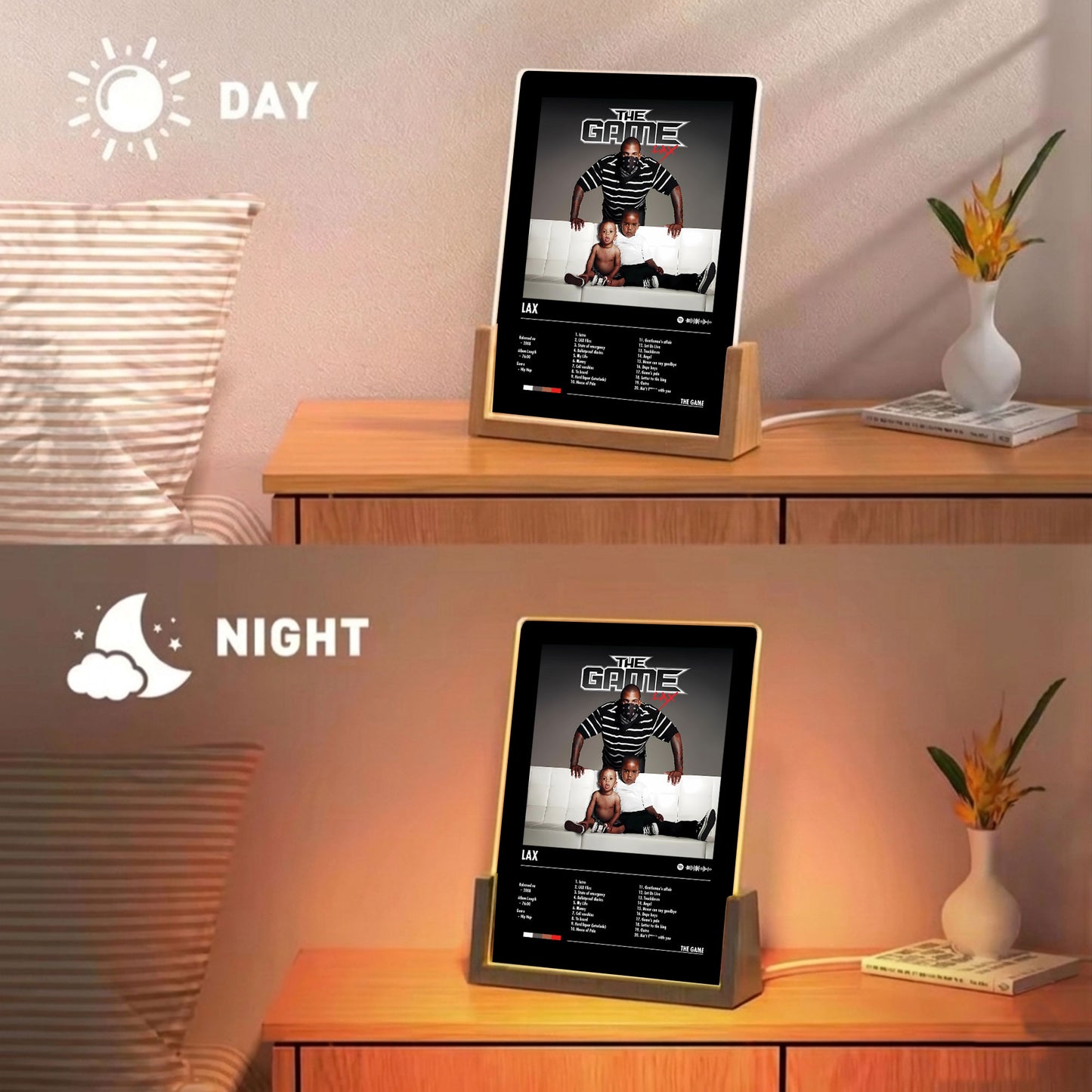 The Game "LAX" Album Decor Acrylic LED Frame