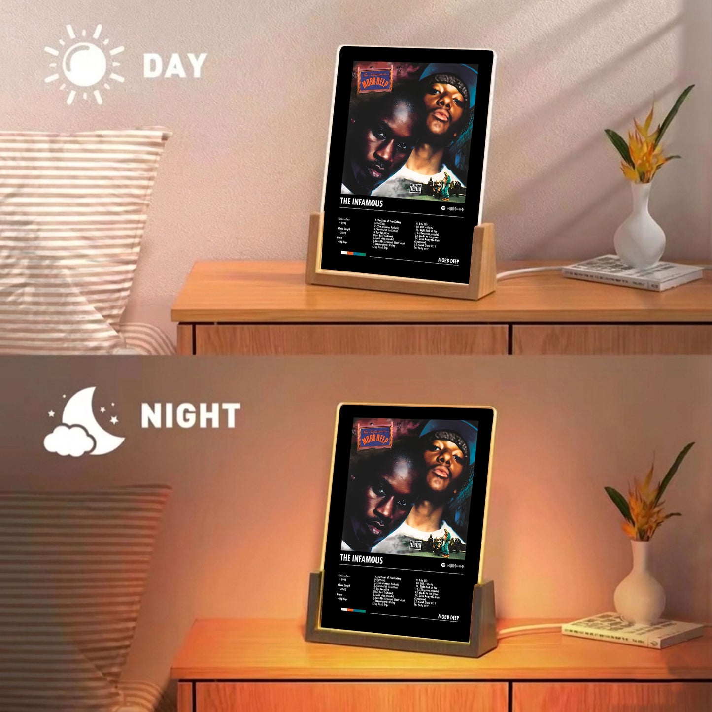 Mobb Deep "The Infamous" Album Decor Acrylic LED Frame