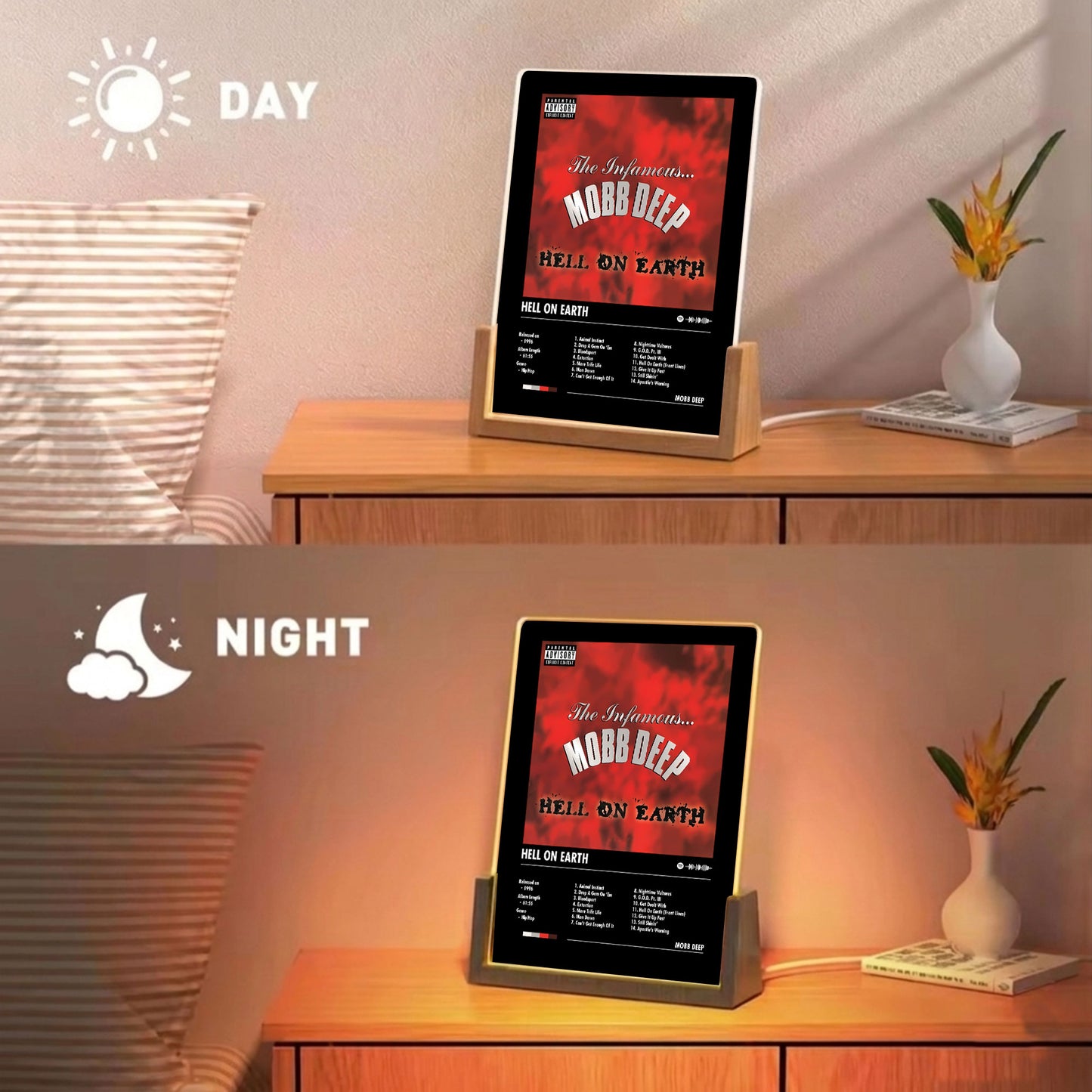 Mobb Deep "Hell on Earth" Album Decor Acrylic LED Frame