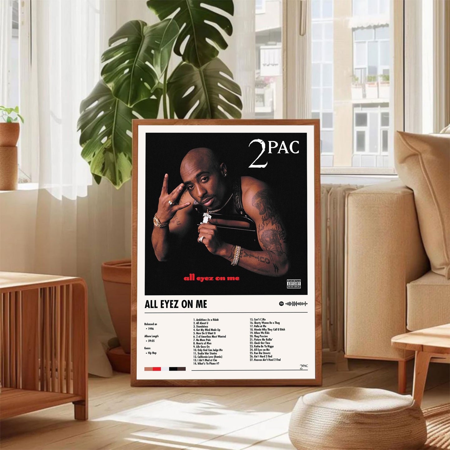 2Pac "All Eyez On Me" Album Decor Poster (Digital Download)