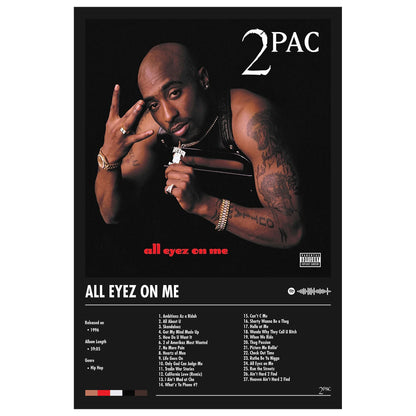 2Pac "All Eyez On Me" Album Decor Poster (Digital Download)