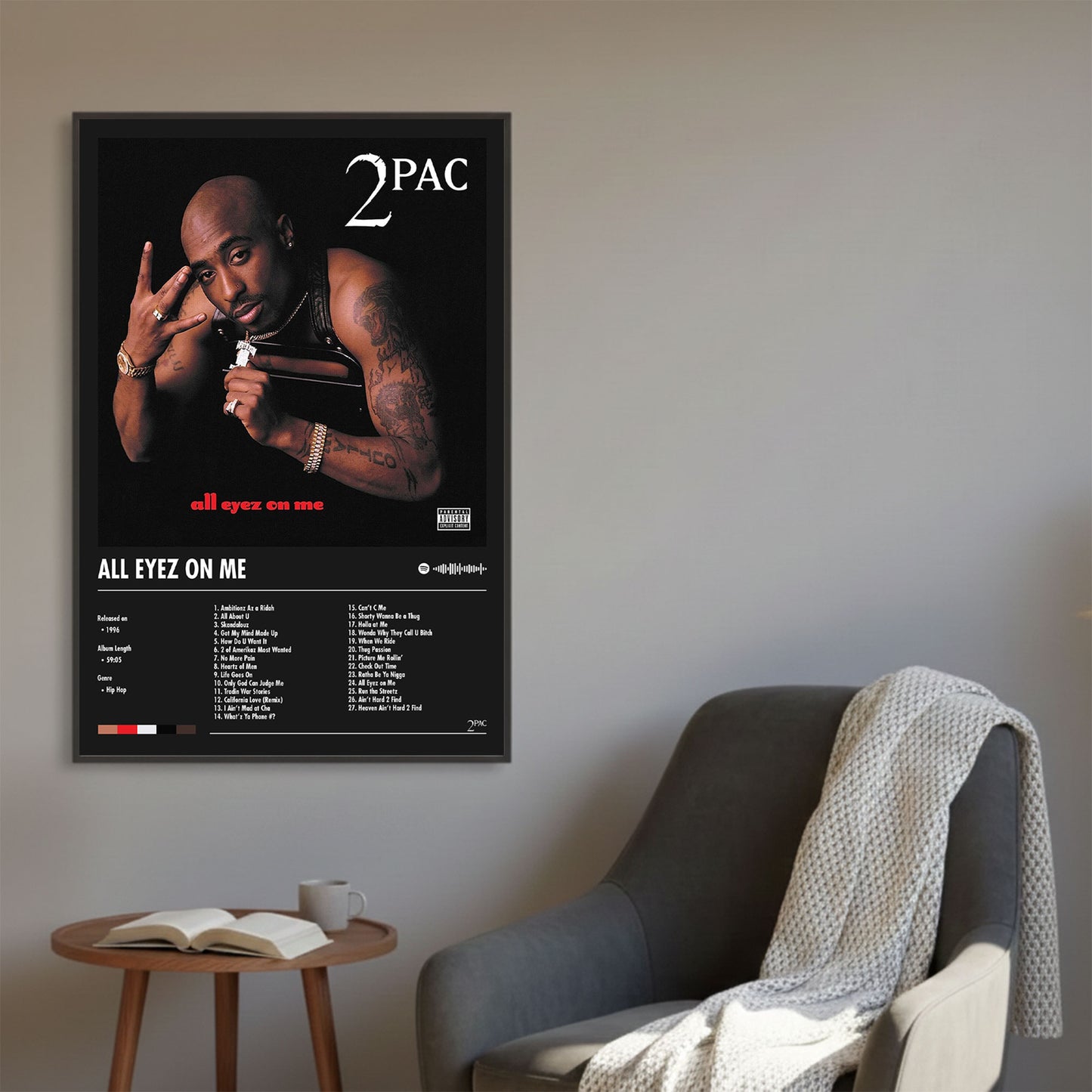 2Pac "All Eyez On Me" Album Decor Poster (Digital Download)