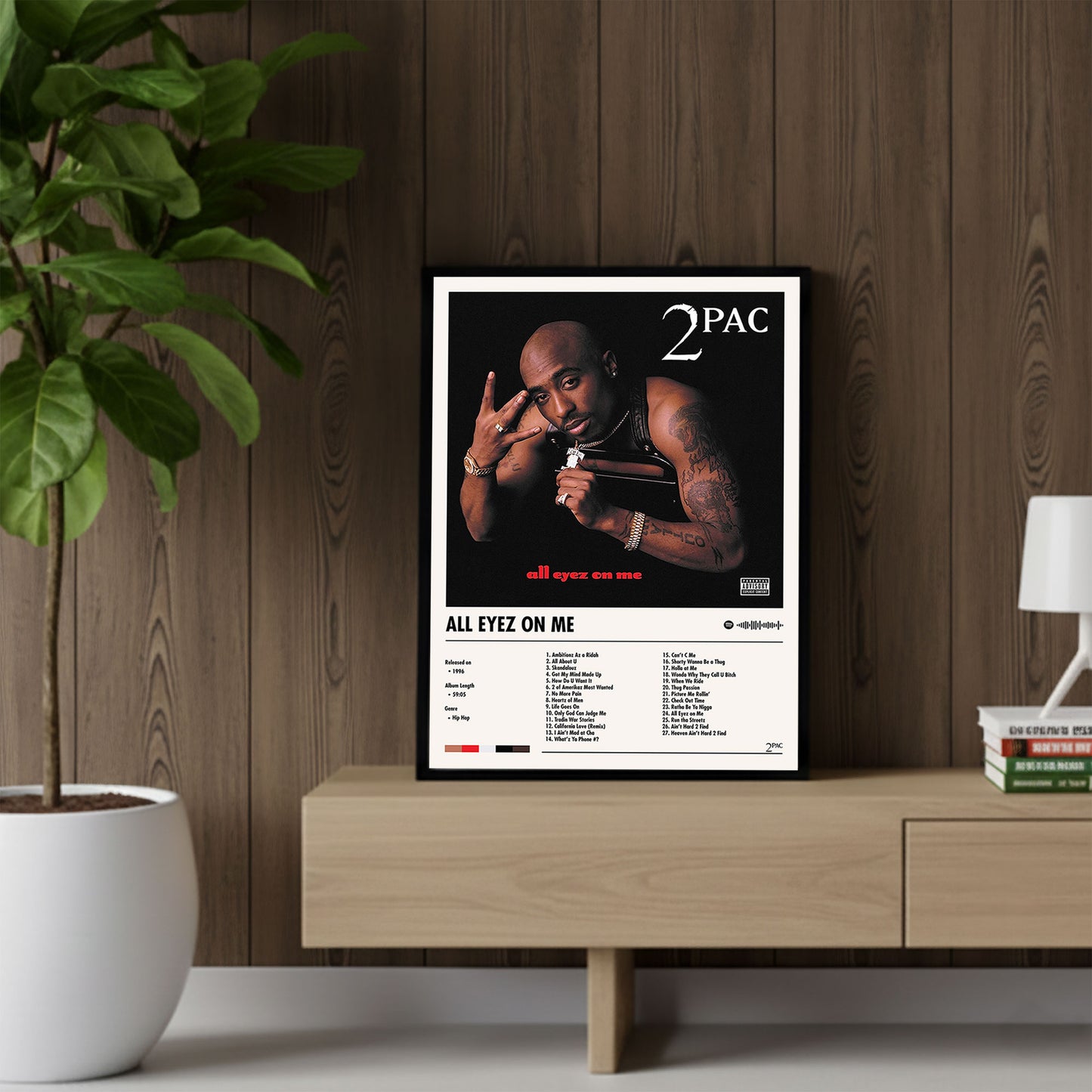 2Pac "All Eyez On Me" Album Decor Poster (Digital Download)