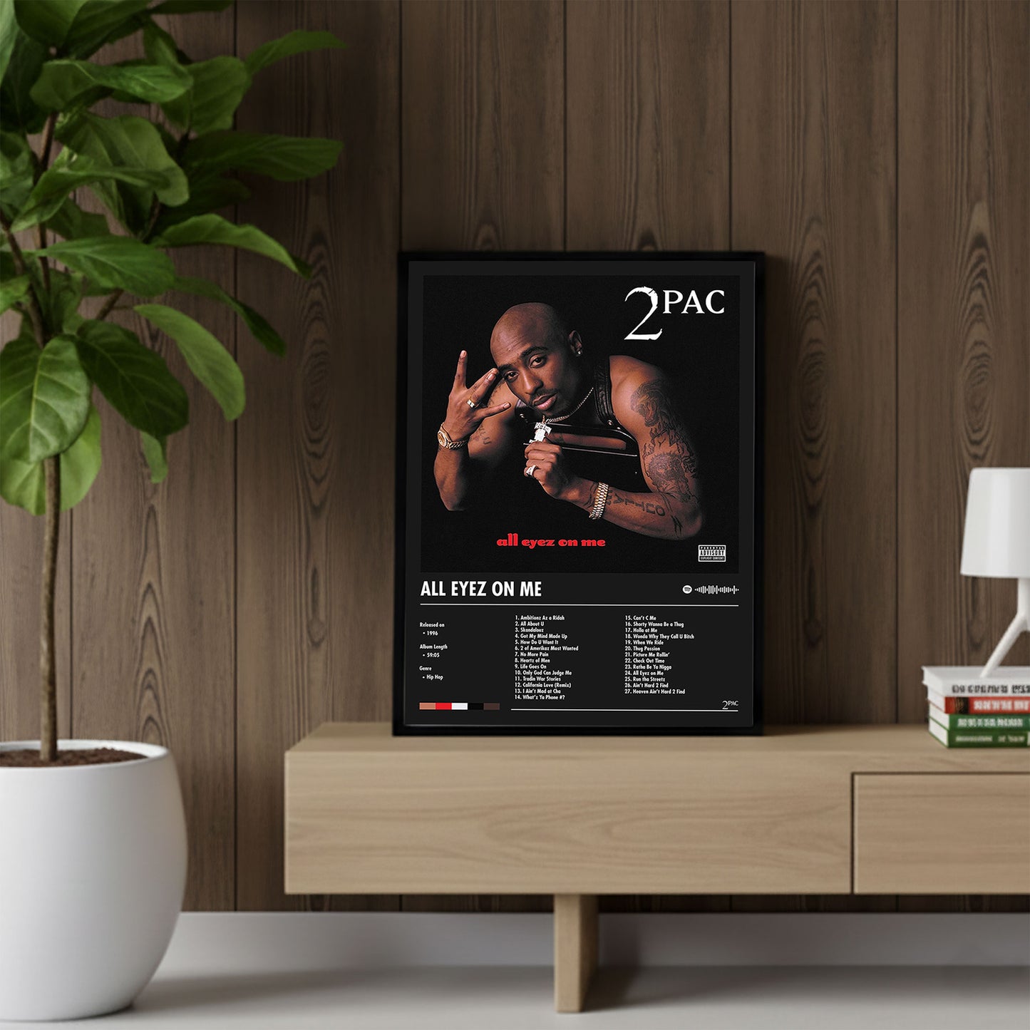2Pac "All Eyez On Me" Album Decor Poster (Digital Download)
