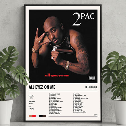 2Pac "All Eyez On Me" Album Decor Poster (Digital Download)