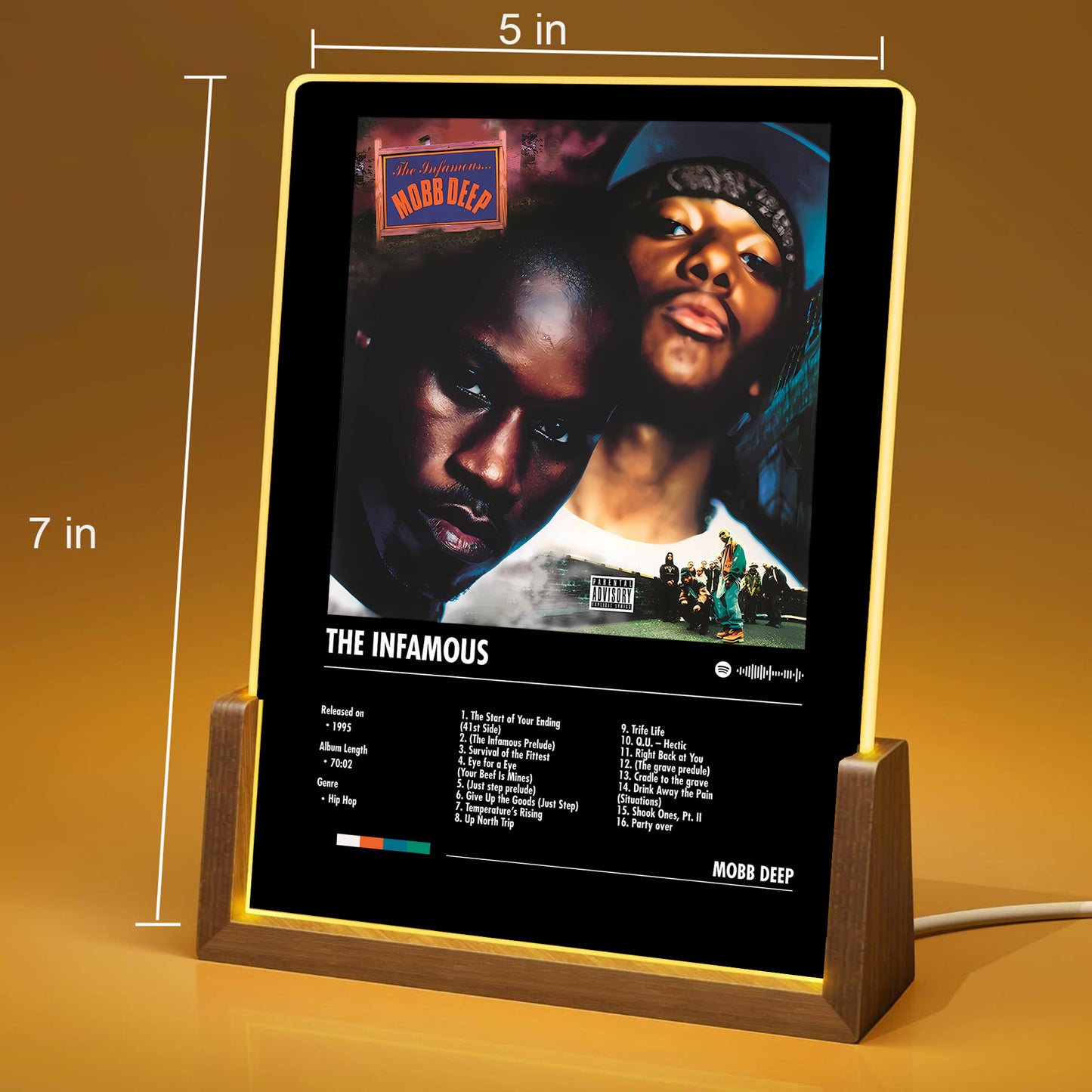Mobb Deep "The Infamous" Album Decor Acrylic LED Frame