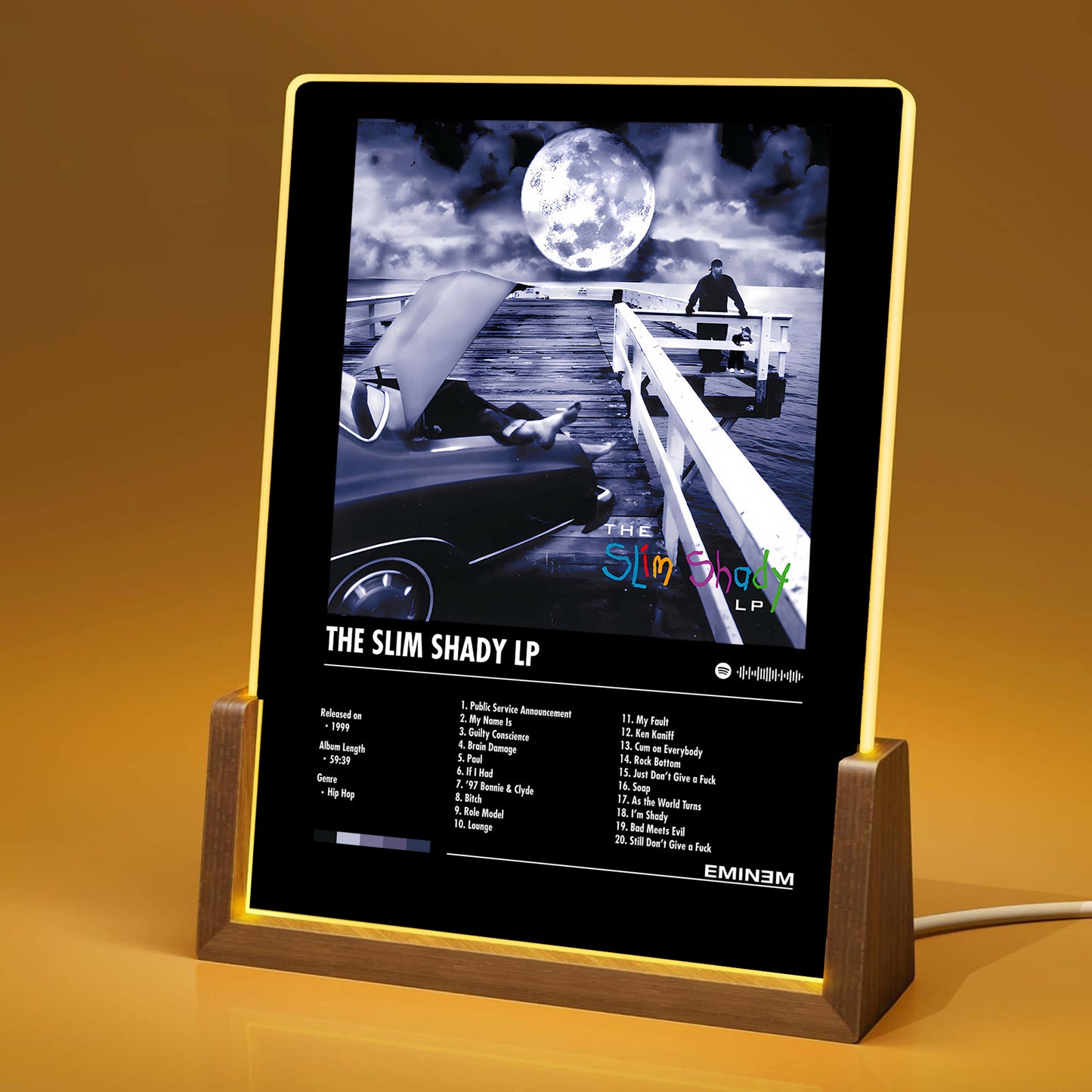 Eminem "Slim Shady LP" Album Decor Acrylic LED Frame