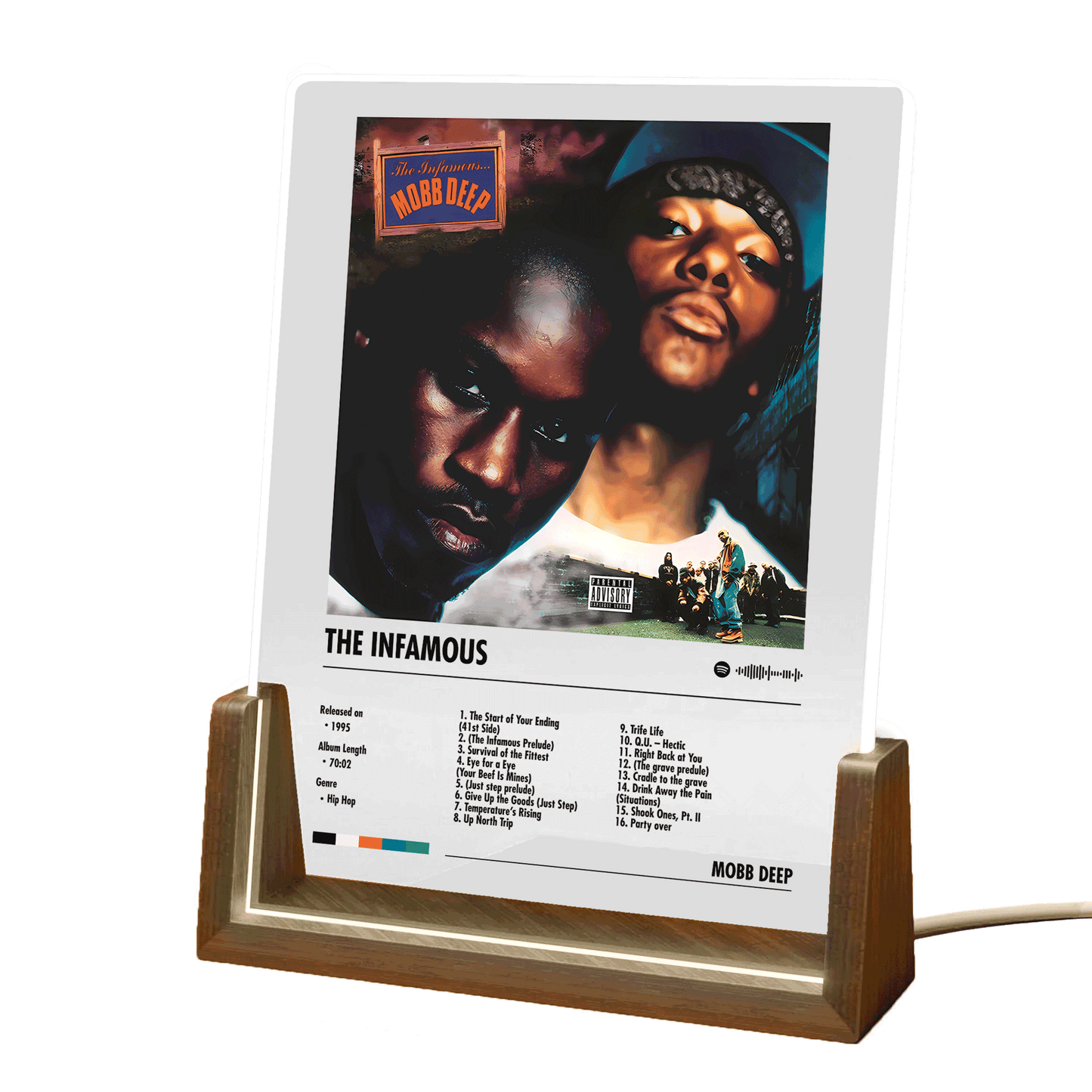 Mobb Deep "The Infamous" Album Decor Acrylic LED Frame