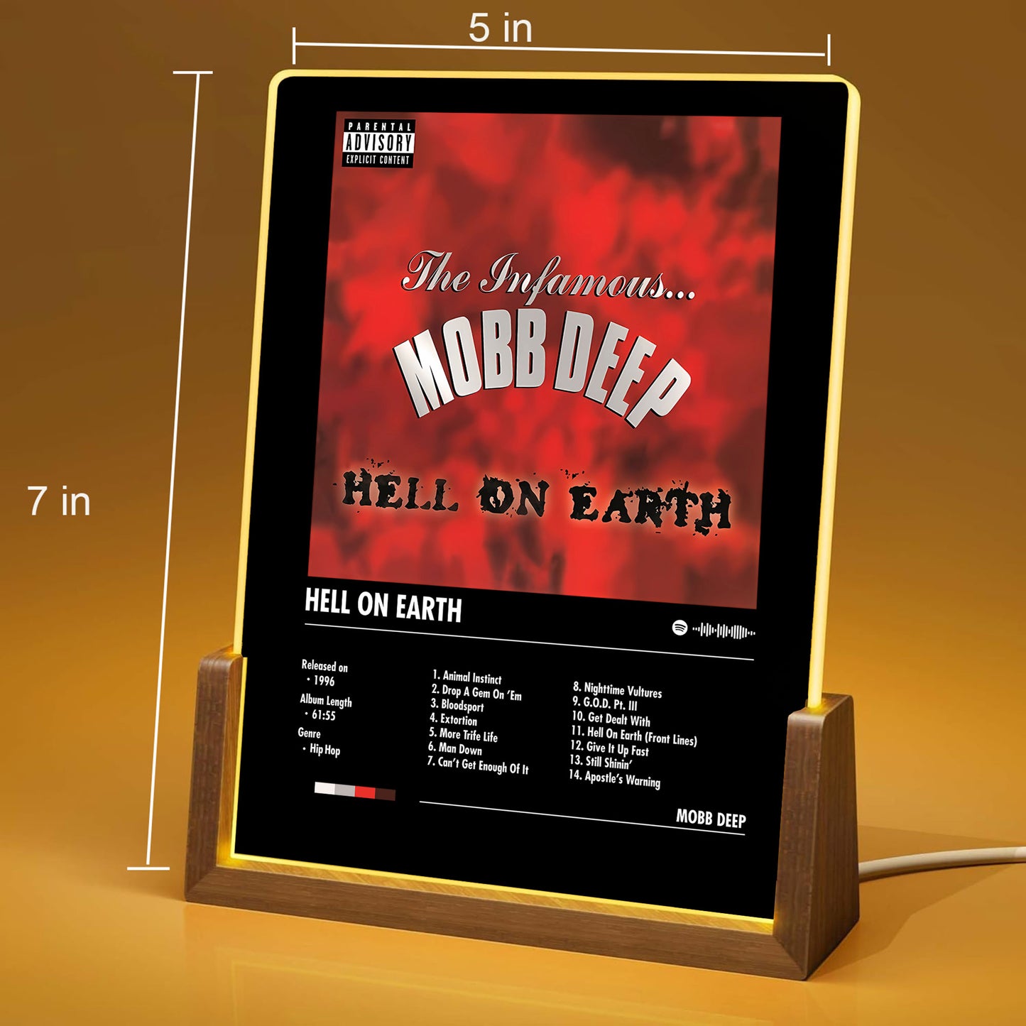 Mobb Deep "Hell on Earth" Album Decor Acrylic LED Frame