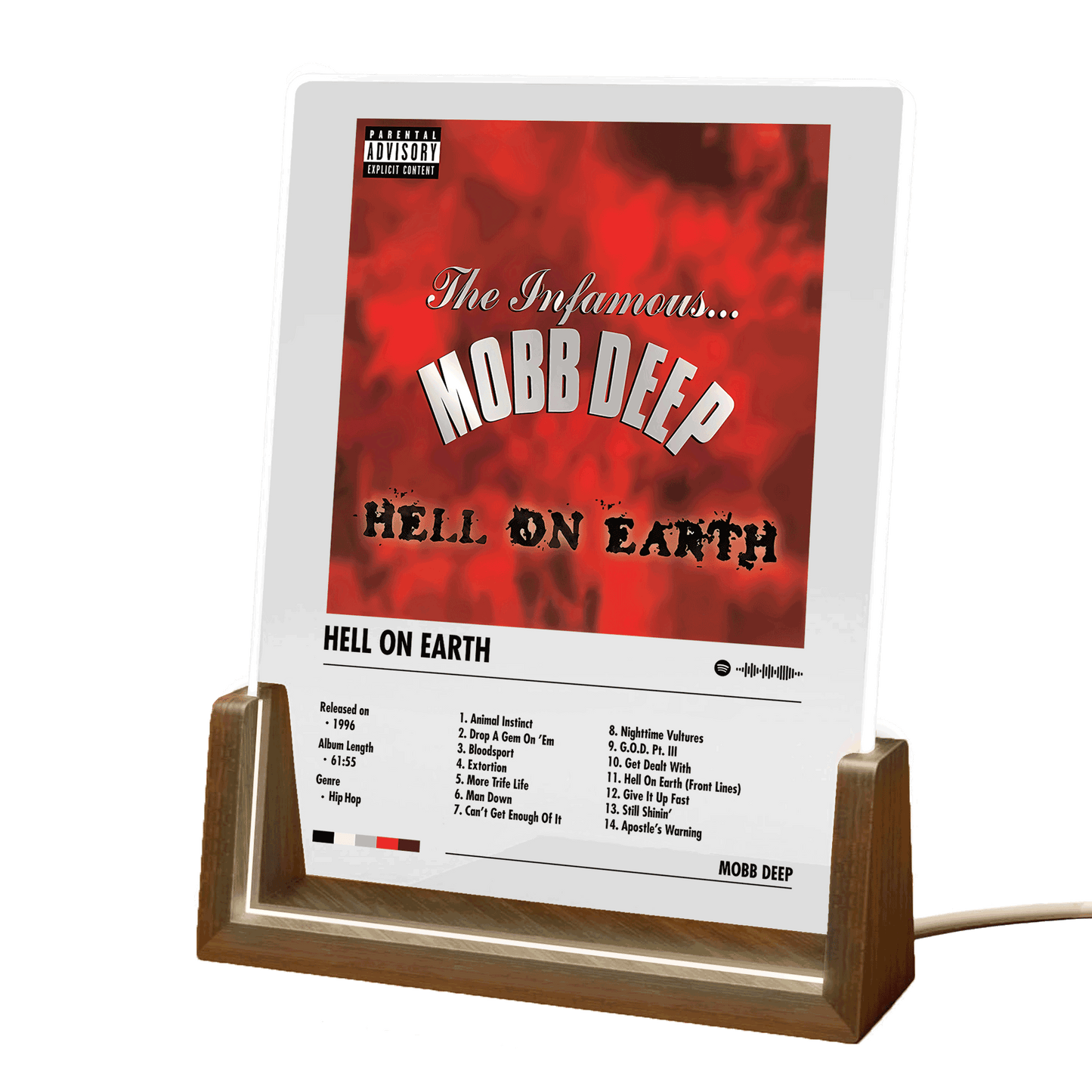 Mobb Deep "Hell on Earth" Album Decor Acrylic LED Frame