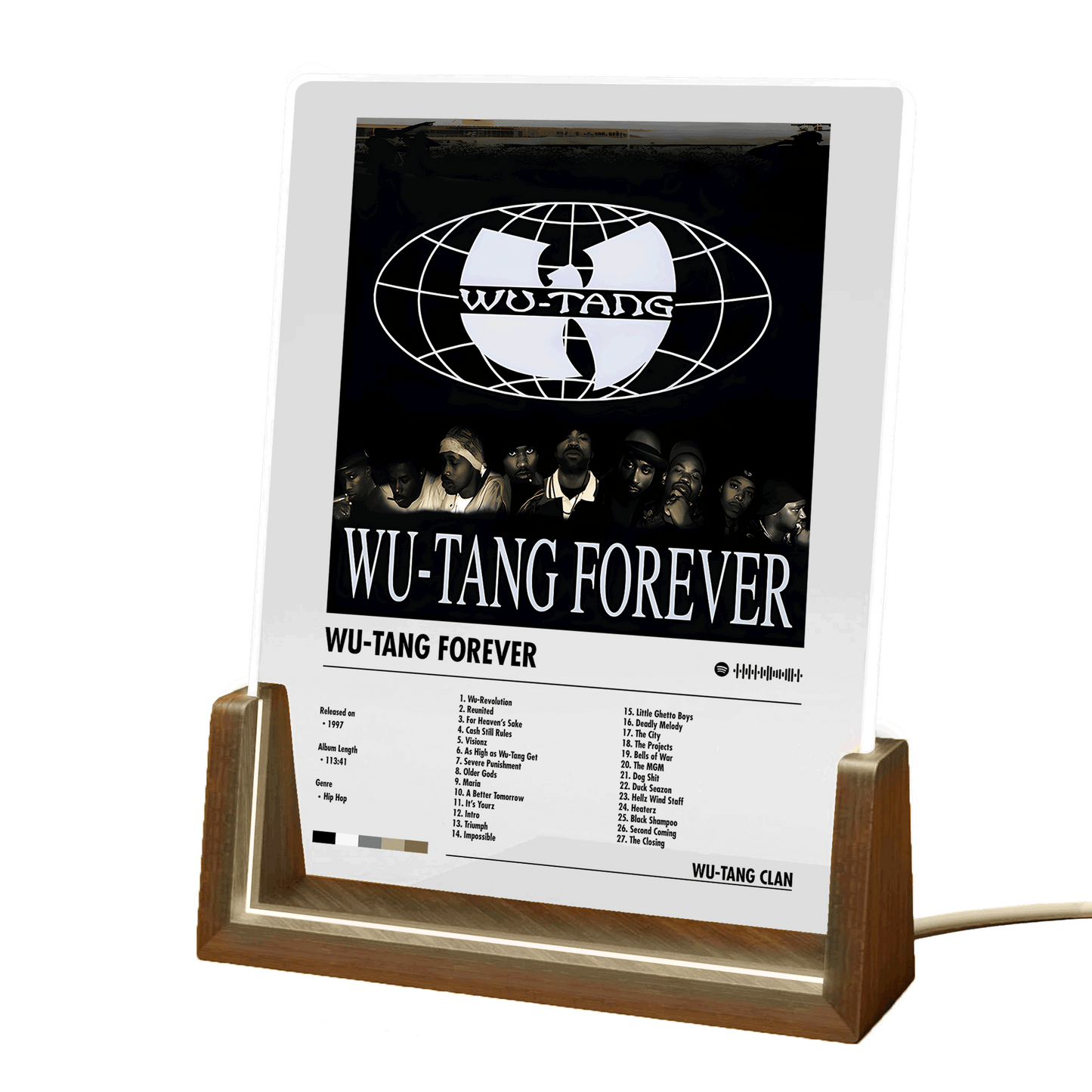 Wu-Tang Clan Album Decor Acrylic LED Frame