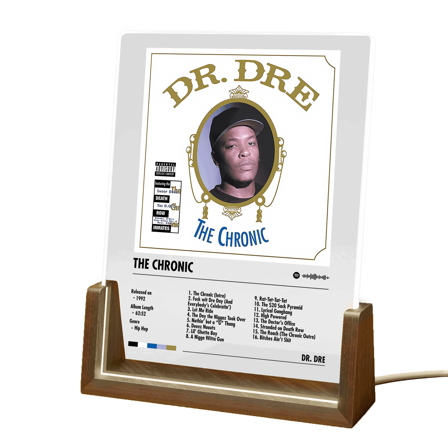 Dr. Dre "The Chronic" Album Decor Acrylic LED Frame