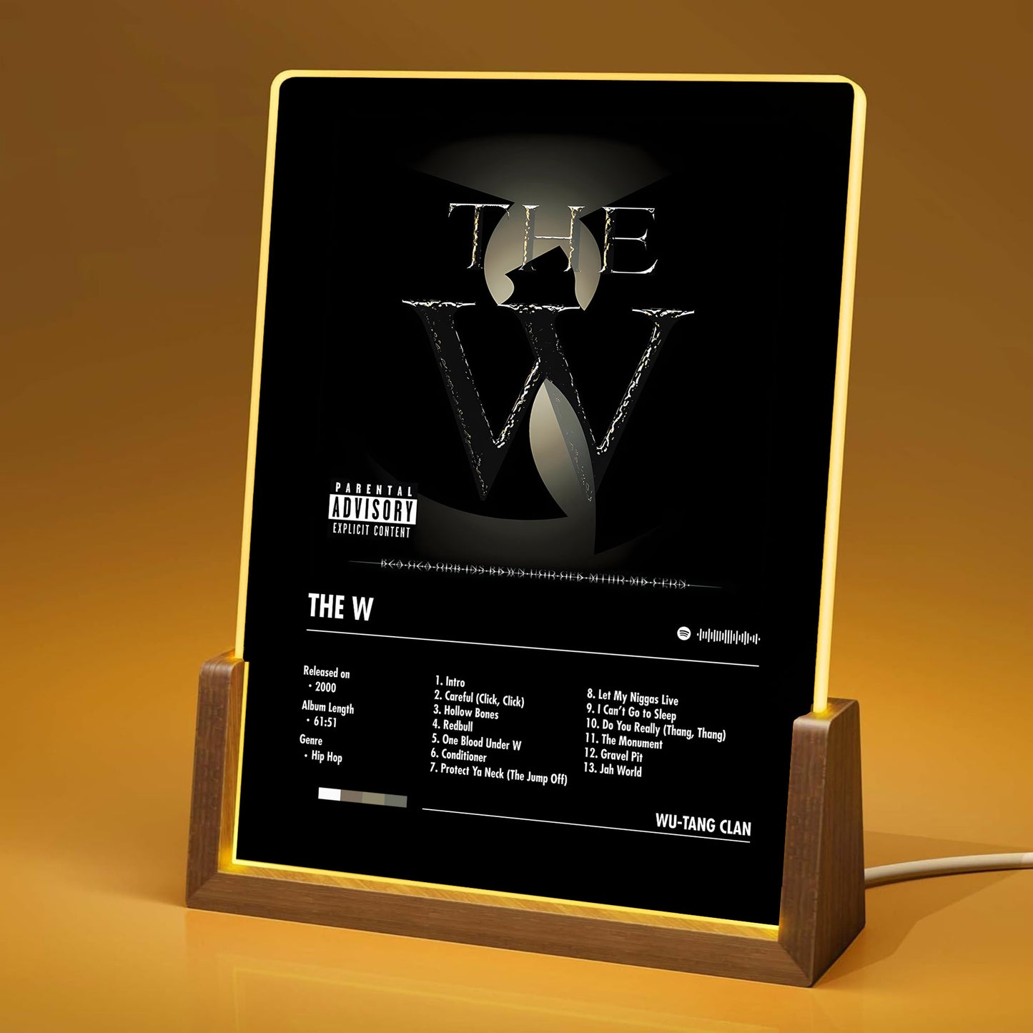 Wu-Tang Clan Album Decor Acrylic LED Frame