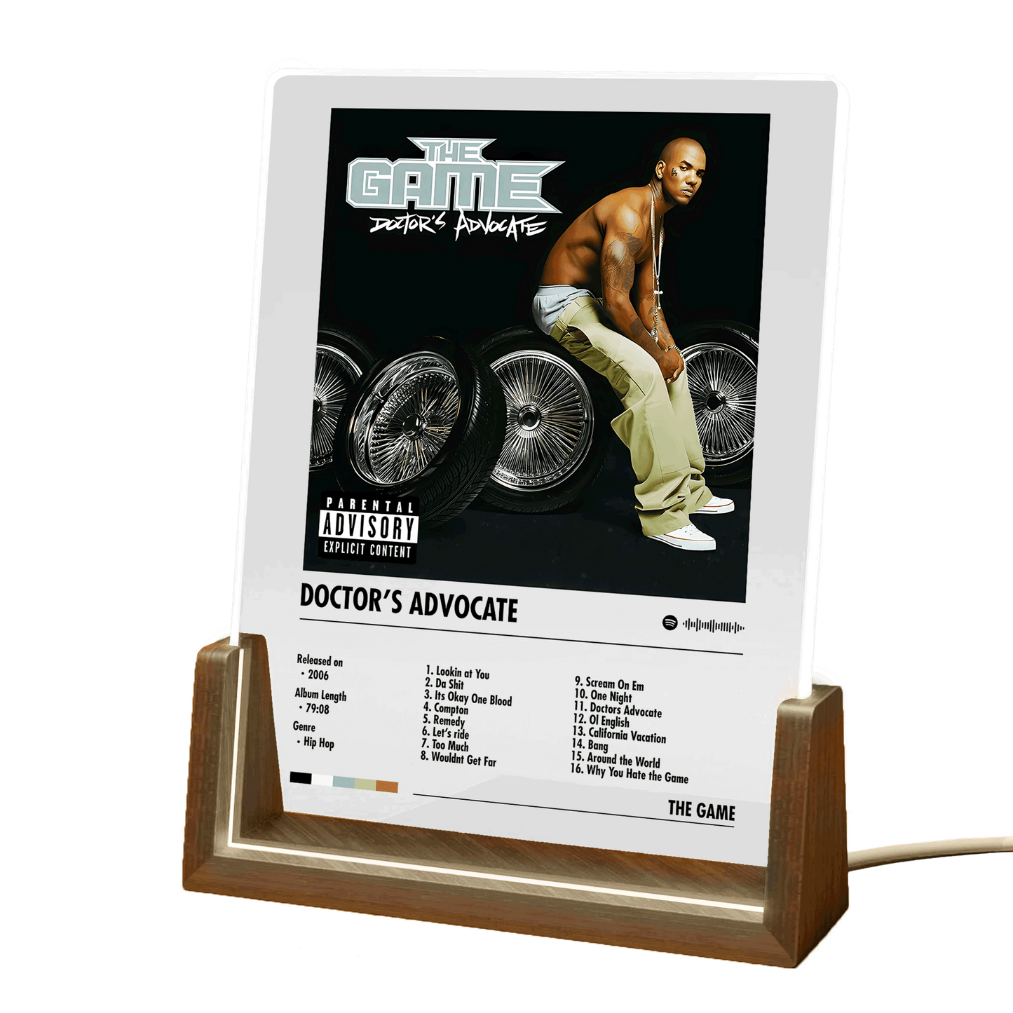 The Game "Doctor's Advocate" Album Decor Acrylic LED Frame