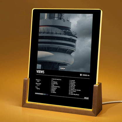 Drake "Views" Album Decor Acrylic LED Frame
