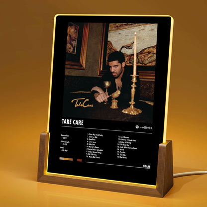Drake "Take Care" Album Decor Acrylic LED Frame