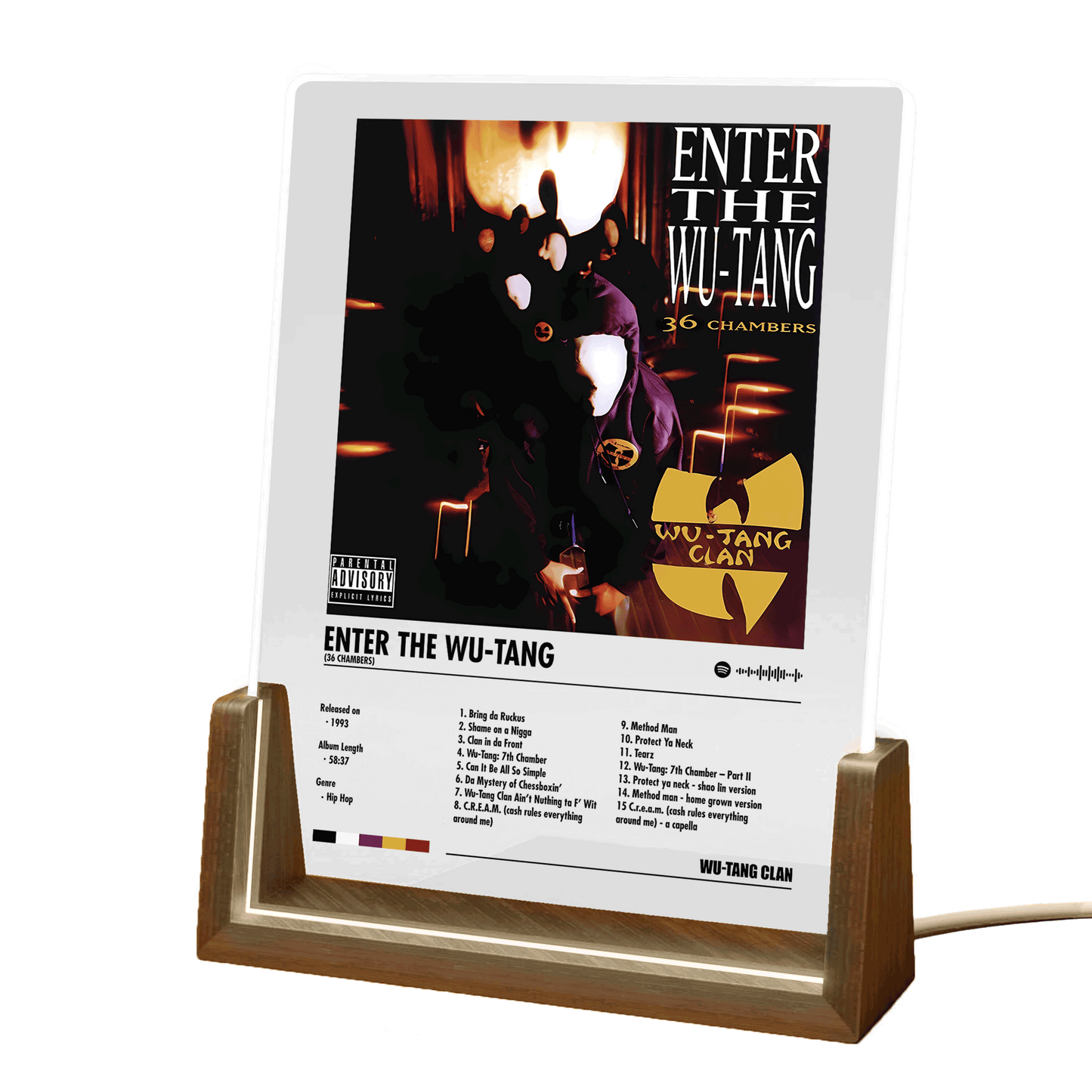 Wu-Tang Clan Album Decor Acrylic LED Frame