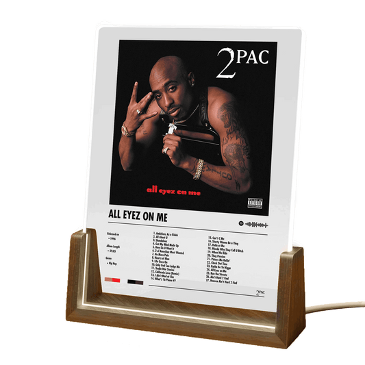 2Pac "All Eyez On Me" Album Decor Acrylic LED Frame